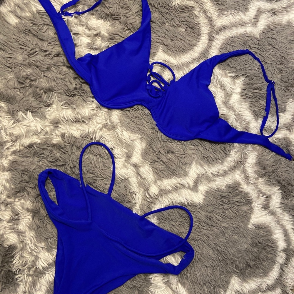 Royal blue swimsuit set